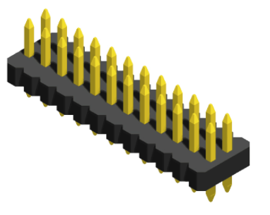 Pin Header 1mm 2 Row  H=1.0，1.5mm   Straight Type 